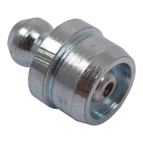 Grease Nipple - 10mm, 0° by Sparex (Part No. S.30178) features a smooth silver finish on its metal ball joint component, with a 10mm cylindrical base and a rounded end, designed for Drive Fit applications.