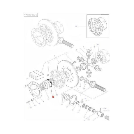 Massey Ferguson - Shim Differential - 3380042M1 - Farming Parts