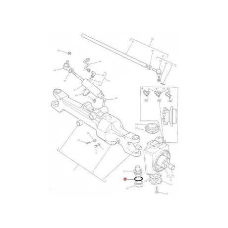 Massey Ferguson - O Ring Pivot Bearing - 3009744X1 - Farming Parts