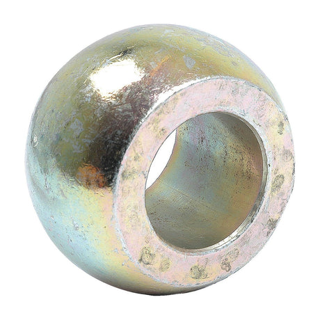 The Sparex Lower Link Ball (Cat. 2/2) - S.3057 is a metallic spherical object with a hollow center, appearing worn and slightly tarnished, suggesting it's been through considerable manufacture.