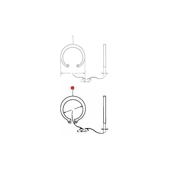 Massey Ferguson - Circlip External 45mm - 1440478X1 - Farming Parts