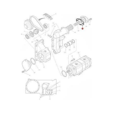 Massey Ferguson - Gasket Filter - 3809698M1 - Farming Parts