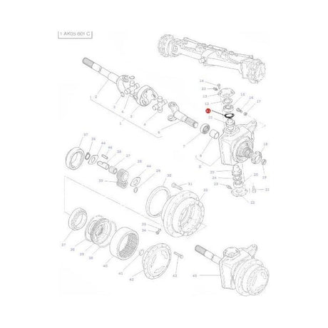 Massey Ferguson - O Ring Pivot Bearing - 371153X1 - Farming Parts