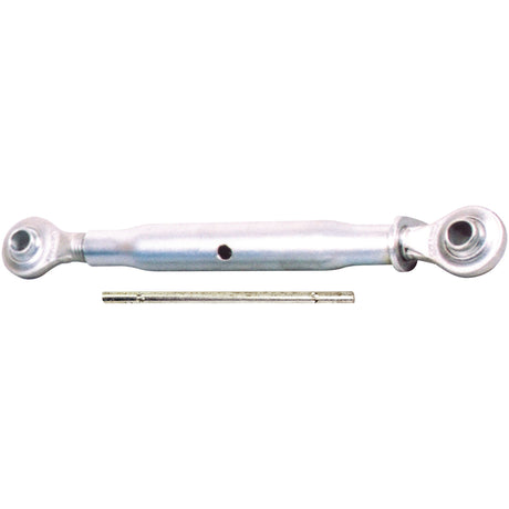 A Top Link (Cat.1/1) Ball and Ball, 1 1/8'' by Sparex, with a minimum length of 410mm, suitable for various applications, accompanied by a small metal rod.