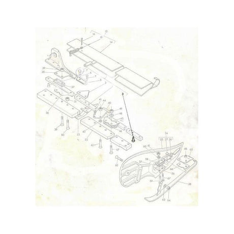 Exploded view diagram of the AGCO Massey Ferguson Rivot Knife Section 817022M1, showcasing various components numbered for identification, including screws, plates, and brackets arranged in an assembly sequence.