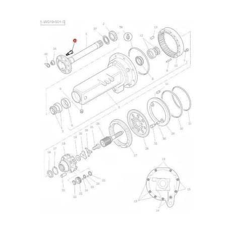 Massey Ferguson - Rear Wheel Stud - 3384602M6 -3384602M7 - Farming Parts