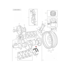 Massey Ferguson - Washer Crankshaft - 735112M1 - Farming Parts