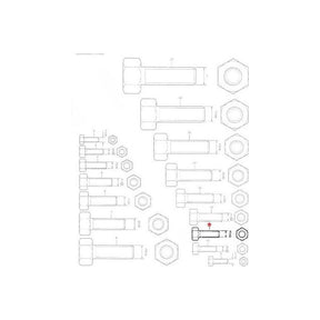 Massey Ferguson - Bolt 3/8 x 1.1/4 unc - 353693X1 - 70920415 - Farming Parts