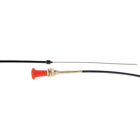 A black and gold Engine Stop Cable with a red knob on a white background, featuring a 12mm thread from Sparex, part number S.3102.