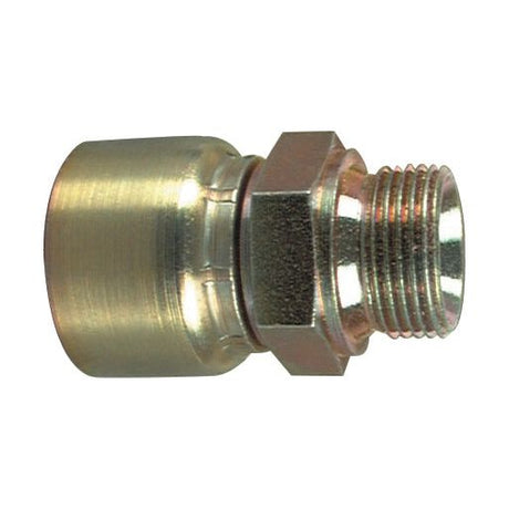 The Parker BSP Hose Insert 1/4'' x 3/8'' x 19'' Male Straight - S.3110604 by Sparex boasts a threaded male end and a smooth cylindrical female end, making it ideal for connecting hoses in hydraulic systems.