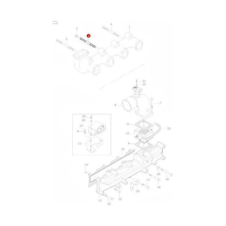 Massey Ferguson - Stud Exhaust Manifold - V836859188 - ACW4003730 - Farming Parts
