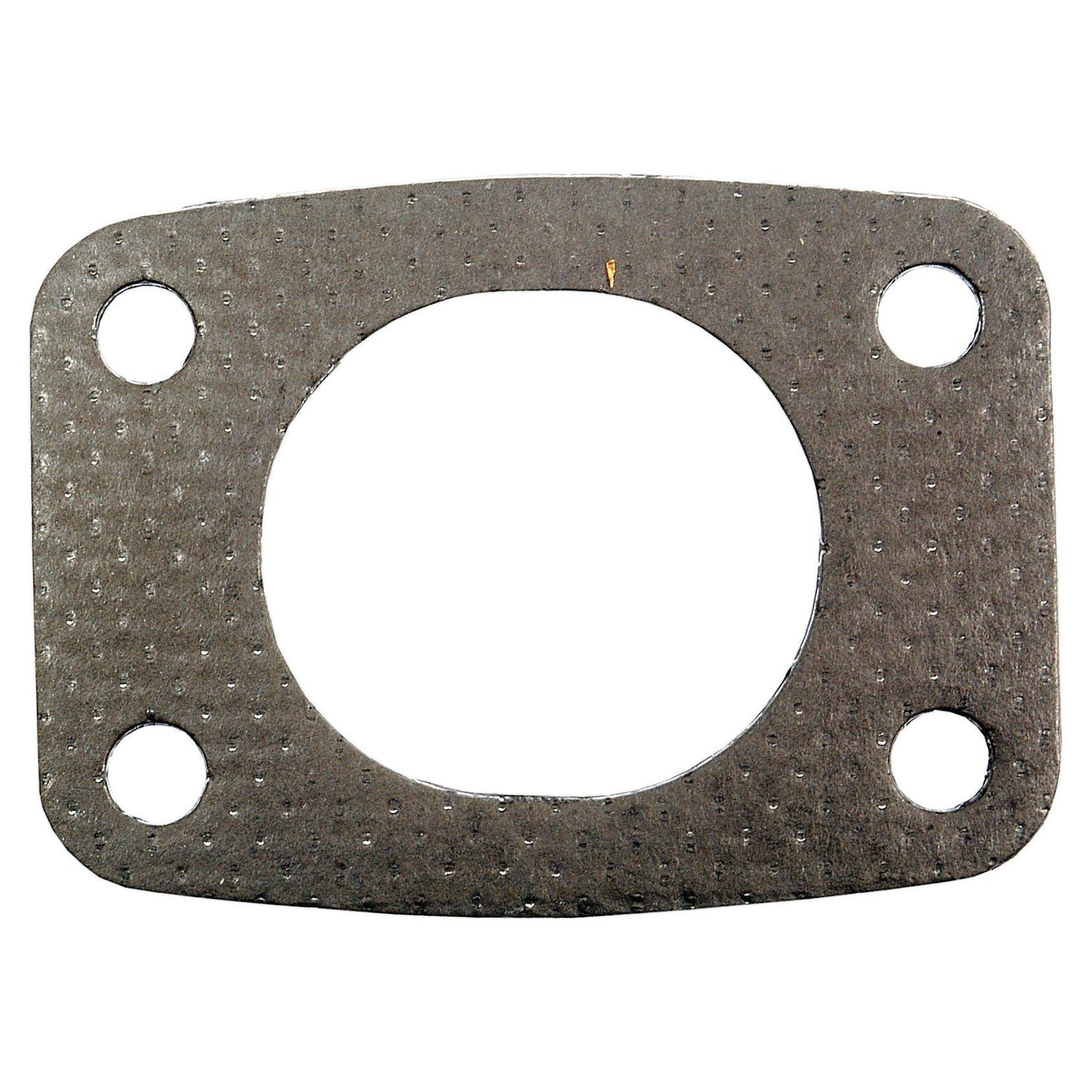 Rectangular metal gasket with four bolt holes, one in each corner, and a central rounded rectangular opening, designed for use in BFL913 Deutz-Fahr Exhaust Manifold systems. This is the Exhaust Manifold Gasket by Sparex (Part No. S.312032).