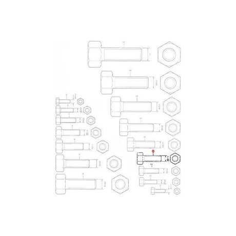 Massey Ferguson - Bolt 7/16x1.1/2 unc - 353699X1 - Farming Parts