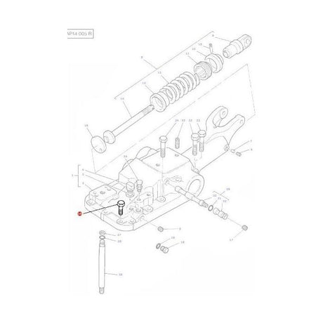 Massey Ferguson - Bolt 7/16x1.7/8 unc - 376805X1 - Farming Parts