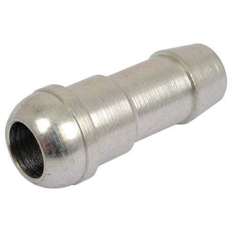 The Sparex Conical Hose Connector, part number S.31284, is an aluminum cylindrical pipe connector with threaded ends, ideal for DN08 applications and compatible with hose inner diameter of 9.0mm.