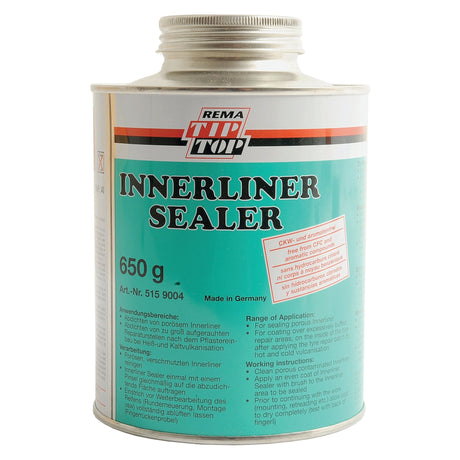 A can of Sparex Sealer Inner Liner (650g) - S.31422 with a green label, made in Germany, ideal as a porosity sealant. The CFC-free label includes instructions in multiple languages.