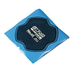 The Sparex Tyre Repair Patch S.31435 is a square, blue 80mm patch with a black center and white text labeled "No.03," perfect for all your repair needs.