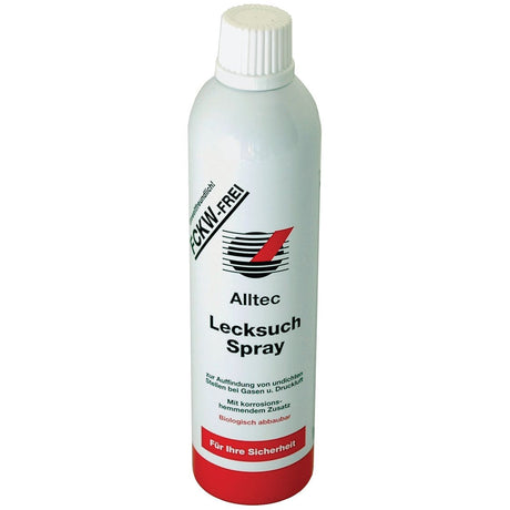 A 400ml can of Sparex Puncture Detection Spray, part number S.31481, features a red and white label and is designed for detecting gas leaks. The container highlights that the product is CFC-free, corrosion-resistant, and biologically degradable - making it ideal for puncture detection.