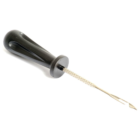 The Sparex Insert Tool Truck Tubeless (Part No. S.31595) is ideal for heavy-duty tasks such as nail hole repair, featuring a robust black handle and a metal needle with a threading hole.