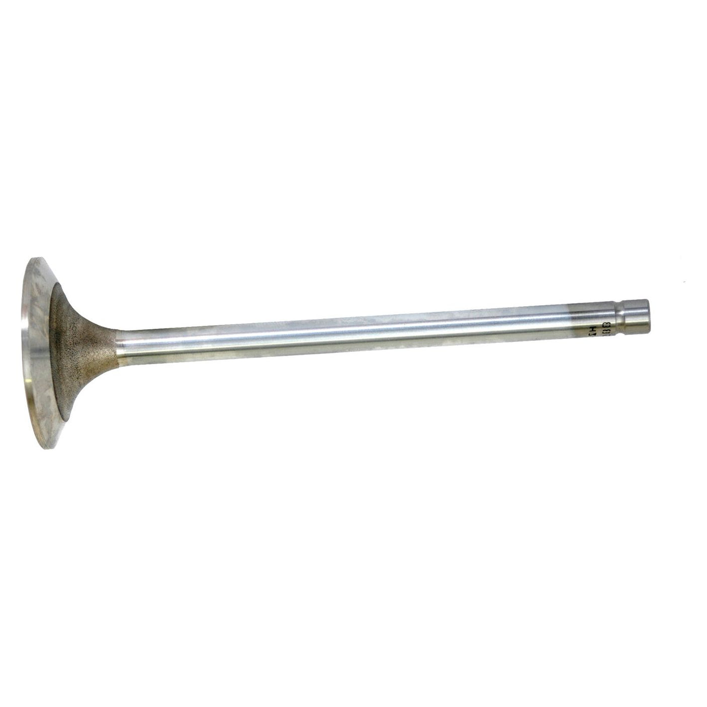 A Sparex Exhaust Valve Standard (Sparex Part No. S.31617) with a flat, circular head and a long, cylindrical stem, positioned horizontally on a plain white background.