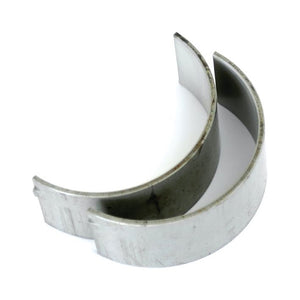 Two semi-circular metal bearing shells from Sparex, specifically the Conrod Bearing Std. Pair (Sparex Part No. S.31638), ideal for John Deere tractor parts, positioned next to each other on a white background.