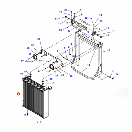 Fendt - Radiator - H718202050230 - Farming Parts