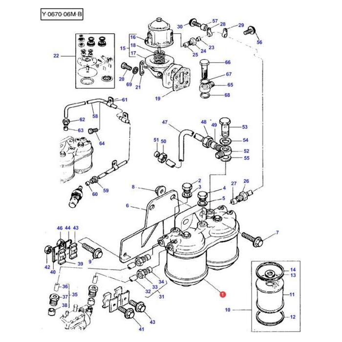 Massey Ferguson - Fuel Filter - 3405418M2 - Farming Parts