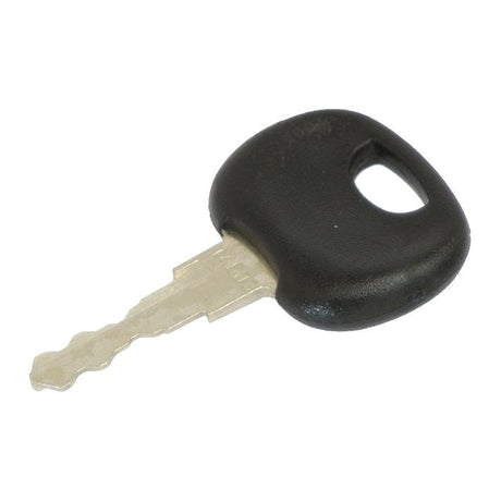 A car key with a black plastic head and a metallic blade lies against a white background, easily identifiable as Sparex Ignition Key, Part No. S.31975.