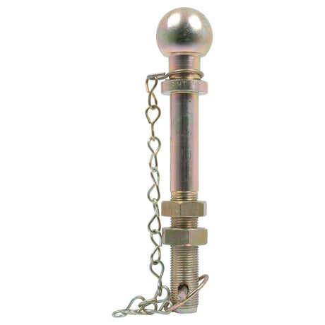 The Sparex Ball Hitch Pin, 1250Kg (Long) - S.3210, with zinc plating and an attached chain ensures durability and longevity.