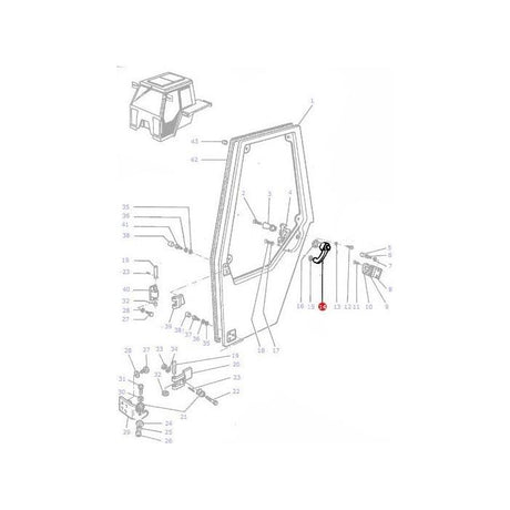 Massey Ferguson - Outer Door Handle - 3301853M92 - Farming Parts