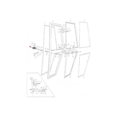 Massey Ferguson - Door Latch L/H Sankey Cab - 3473297M91 - Farming Parts