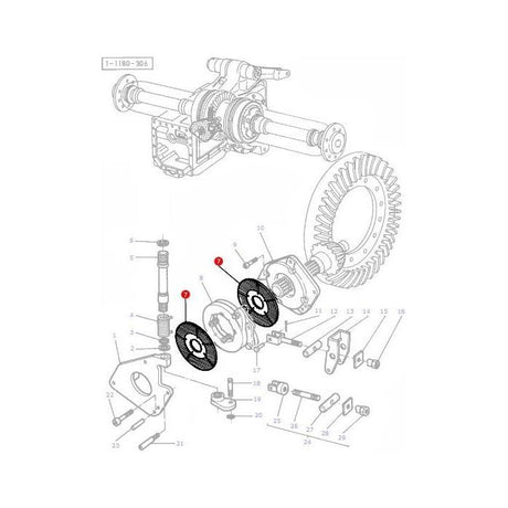 Massey Ferguson - Handbrake Disc - 3385987M1 - Farming Parts