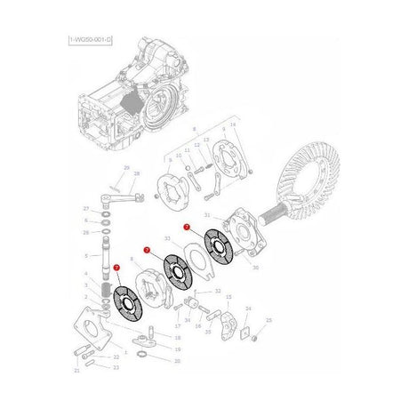 Massey Ferguson - Handbrake Disc - 3790493M2 - Farming Parts