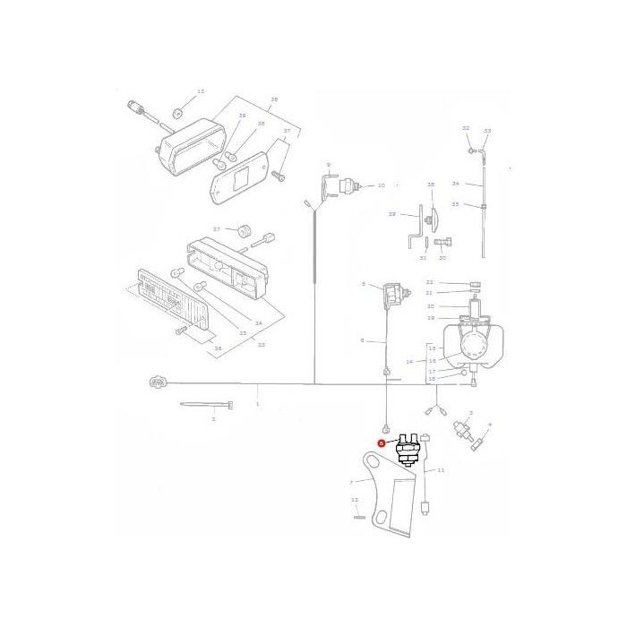 Massey Ferguson - Handbrake Switch - 3596851M2 - Farming Parts