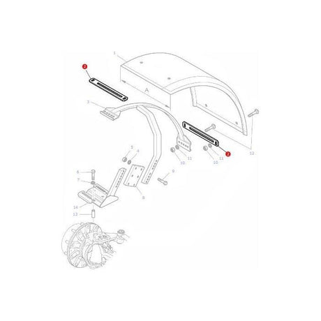 Massey Ferguson - Plate Fender 340mm - 3777586M2 - Farming Parts