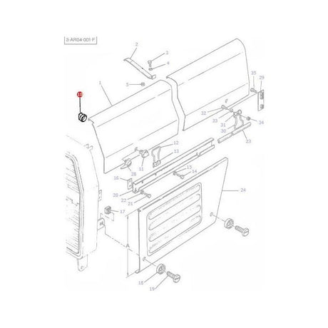 Massey Ferguson - Fastner Inner - 1693951M3 - Farming Parts