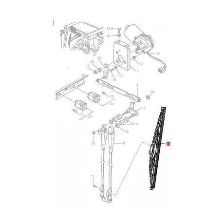 Massey Ferguson - Wiper Blade - 3620129M91 - Farming Parts