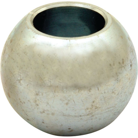 The Lower Link Ball (Cat. 1/1) - S.32993 by Sparex is a metallic hollow sphere featuring a rough, scratched surface and an open circular cutout at the top. Suitable for various industrial applications, this item comes with detailed product specifications for ease of use.