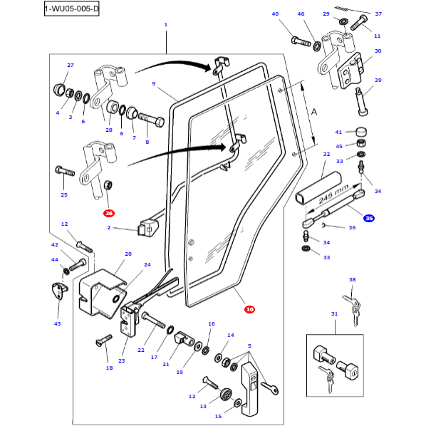 Massey Ferguson - Window R/H - 4272775M1 - Farming Parts