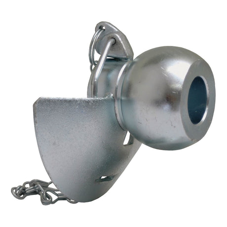 Introducing the Sparex Lower Link Ball, Guide Cone, and Linch Pin (Cat. 3/2) - S.33001: a robust and meticulously engineered towing accessory featuring a secure lock and chain. Ideal for diverse towing requirements.