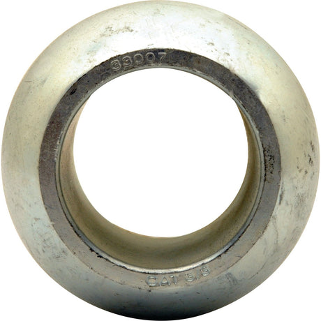 Lower Link Ball (Cat. 3/3) - S.33007 by Sparex is a metal spherical bearing featuring a hollow center, engraved with the numbers "S.33007" and "CAT 5/8", designed for various industrial applications.