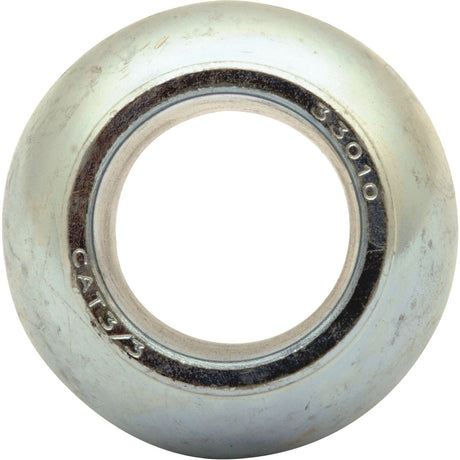 Top Link Ball (Cat. 3/3) - S.33010 by Sparex, a metal spherical bearing with an inner ring inscribed with "63010" and "CAT3/3", is suitable for various heavy-duty applications.