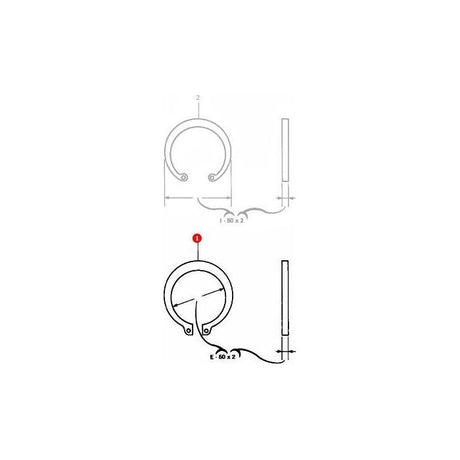 Massey Ferguson - Circlip External 8mm - 1440522X1 - Farming Parts