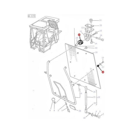 Massey Ferguson - Grommet Window Mechanism - 3301815M1 - Farming Parts