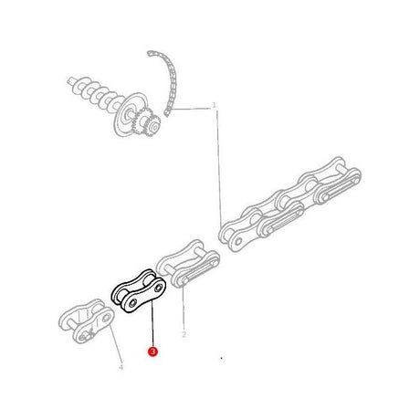 Massey Ferguson - Inner Link ASA 50 - 329257M91 - 70913681 - Farming Parts