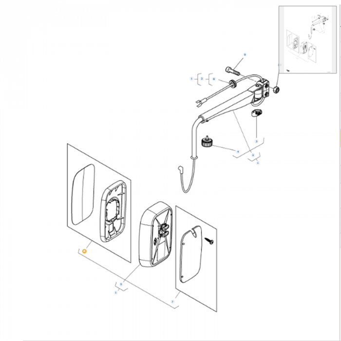 Massey Ferguson - Mirror Glass - 3905548M91 - Farming Parts