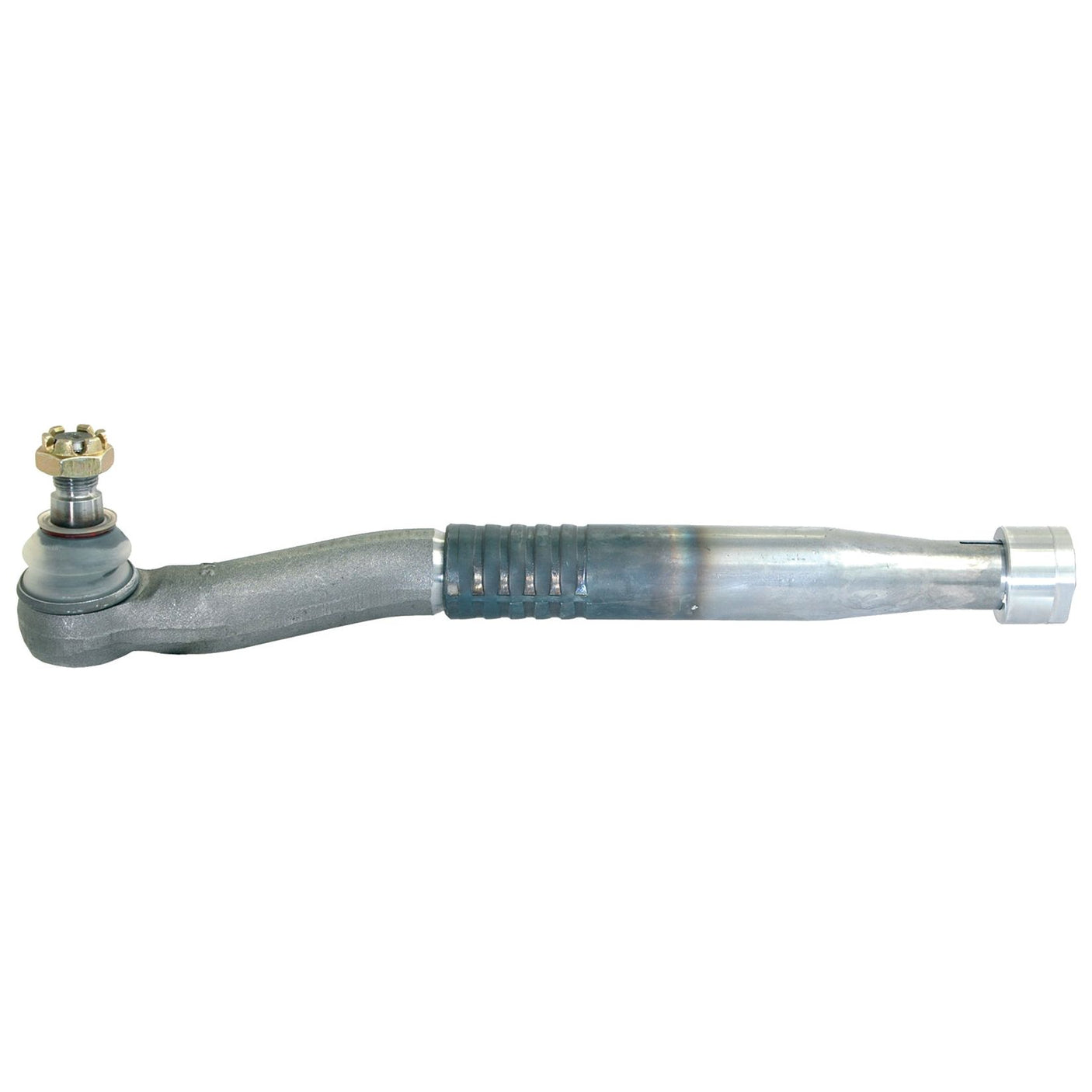 Image of a Sparex Track Rod for a vehicle, measuring 390mm in length, featuring a threaded adjuster sleeve and a ball joint connection on one end. The Sparex rod end has an M22 x 1.5 RH female thread, ensuring secure and reliable performance.