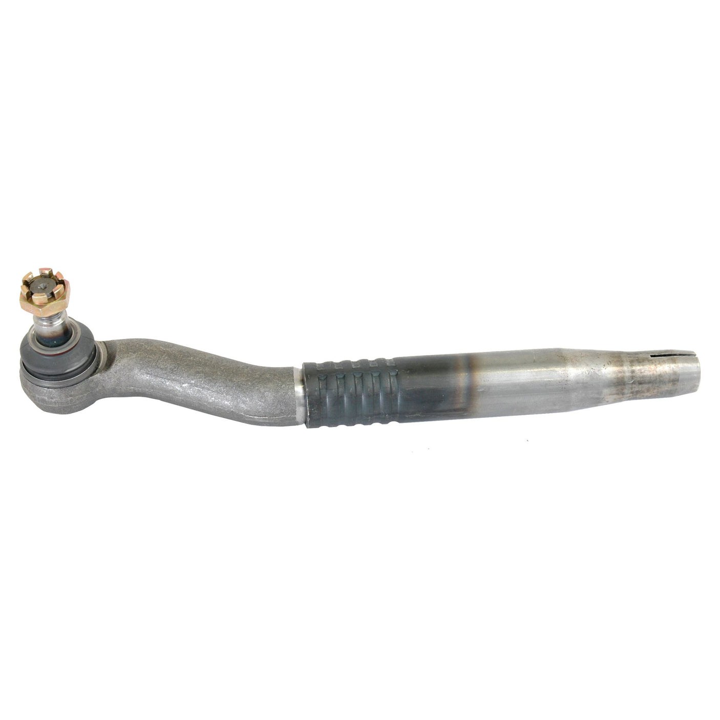 A metal automotive suspension component, Sparex Track Rod S.333105, measures 390mm in length and features a jointed end with a ribbed middle section, as well as an RH inner side thread.