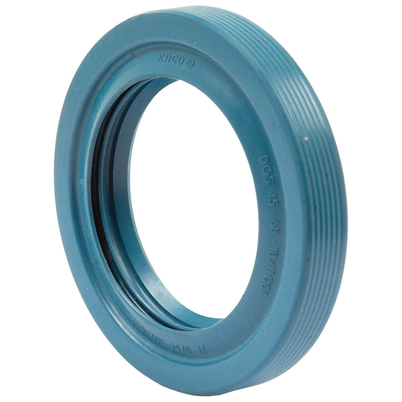 A blue rubber oil seal, 45 x 68 x, by Sparex (Part No. S.33327), designed for machinery such as Ford / New Holland, displayed against a white background with ridges.