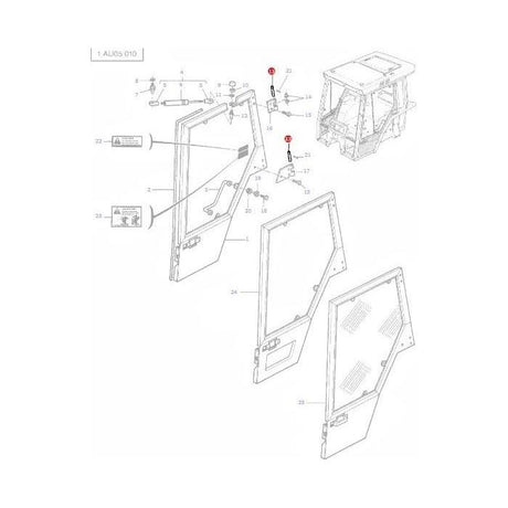 Massey Ferguson - Pin Door Hinge - 1427091M1 - Farming Parts